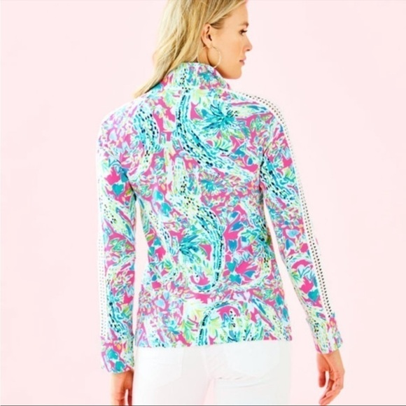 Lilly Pulitzer Skipper Popver Multi Snap Back Sz S EUC - Picture 2 of 10